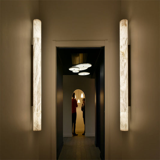 Garron Modern Alabaster Linear Wall Sconce