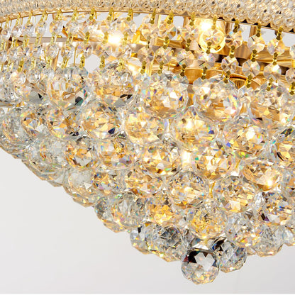 19-Lights High Ceiling Chandelier Modern Gold Crystal Chandeliers Large Foyer Chandelier Fixtures for Staircase Living Room Hallway Entryway